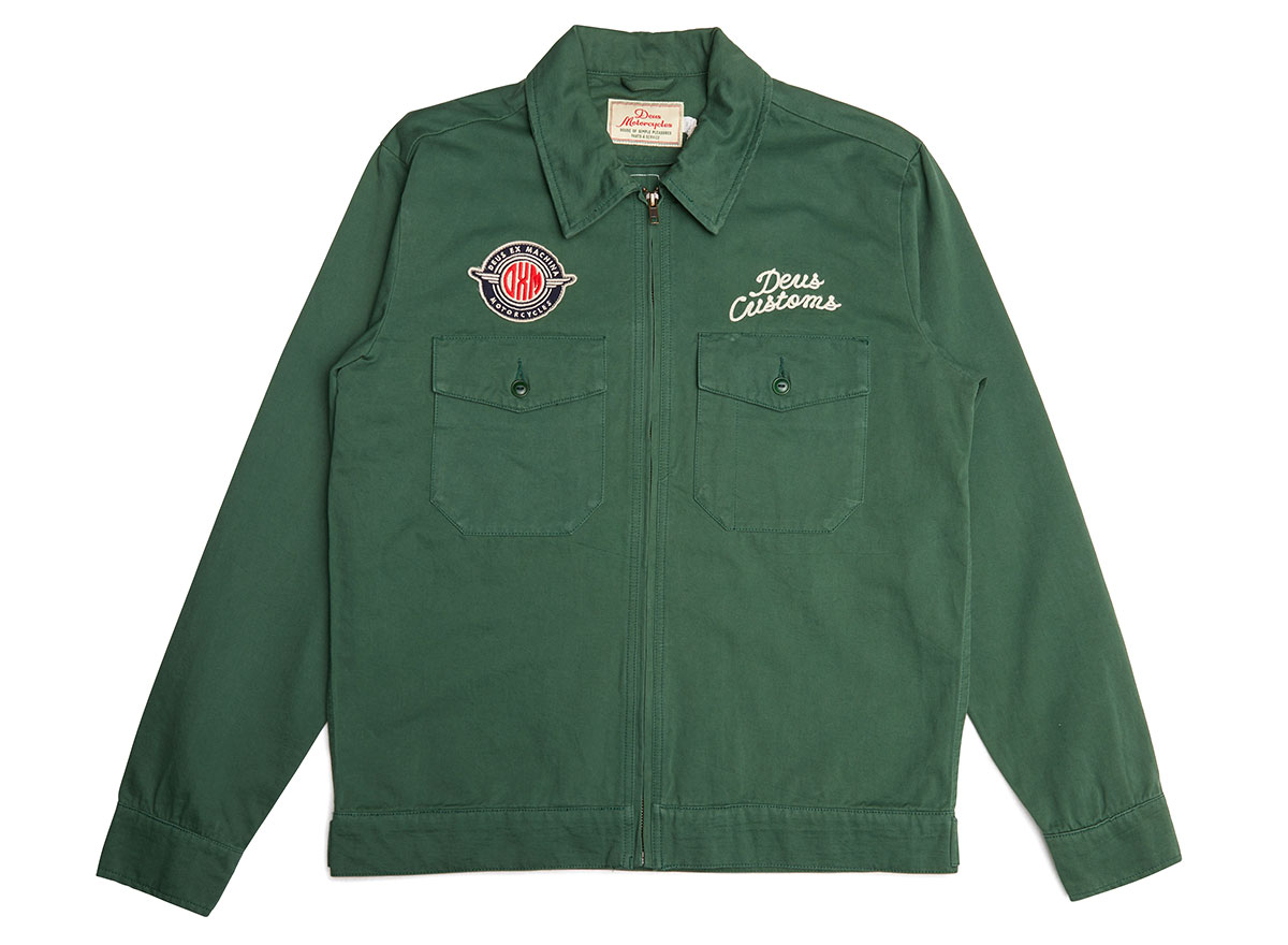 DEUS EX MACHINA PLEASURES WORK JACKET WORK GREEN