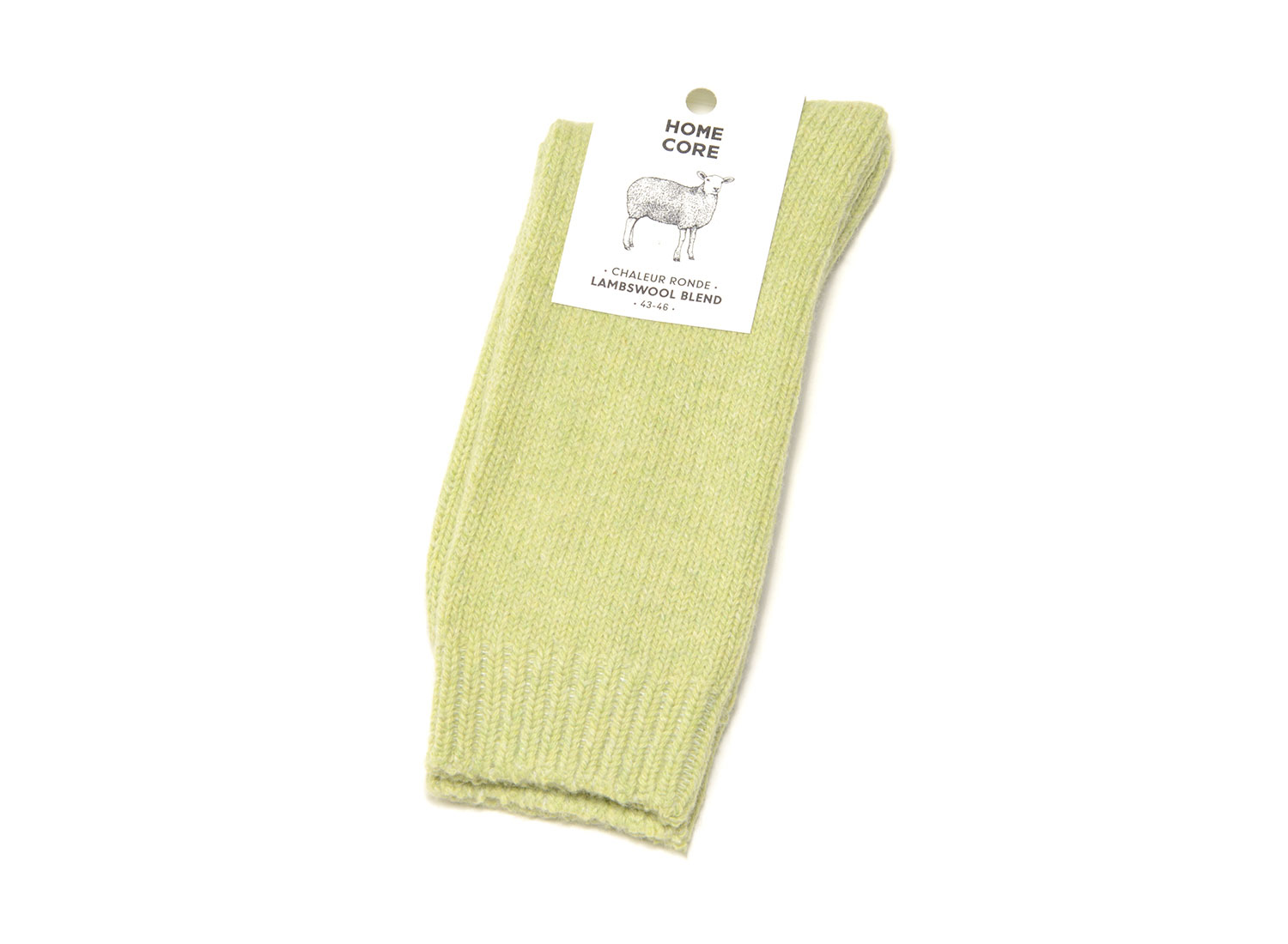 homecore wool socks pastels green smoke