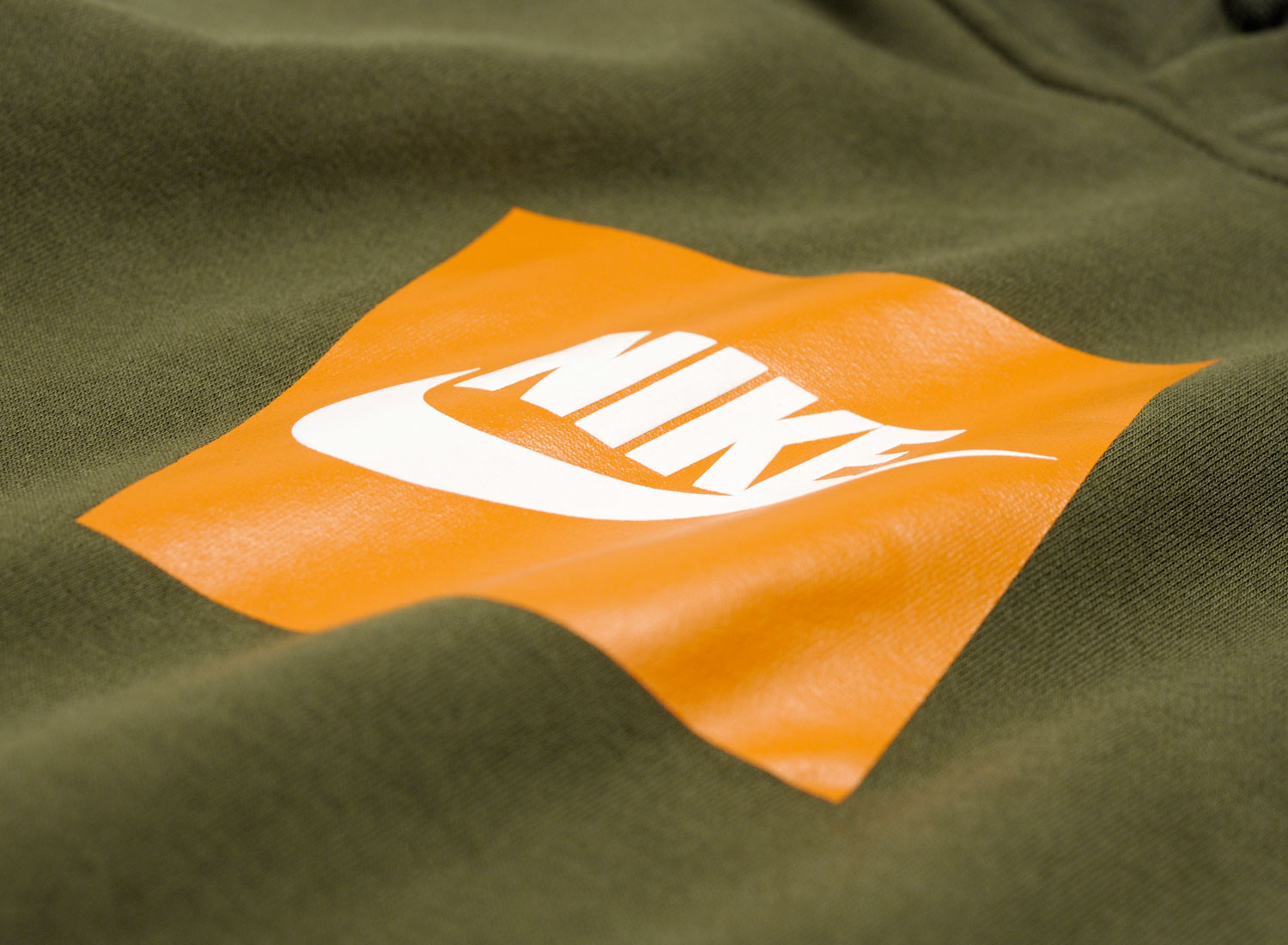 olive green and orange nike hoodie