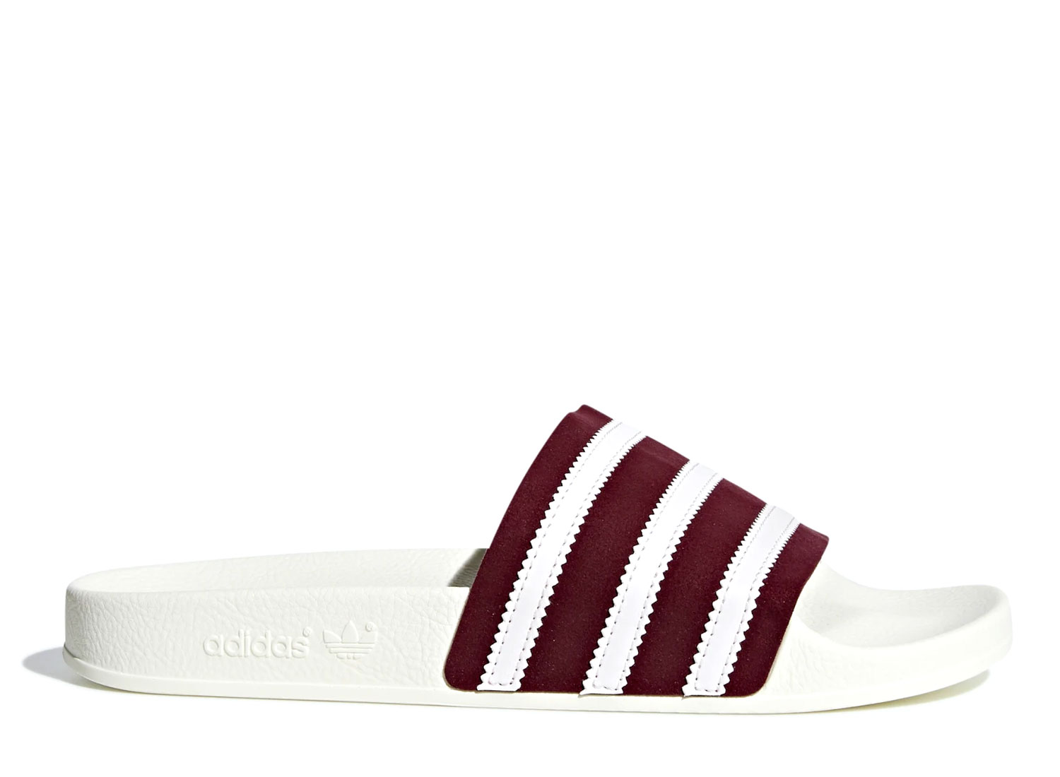 Adilette collegiate hot sale burgundy