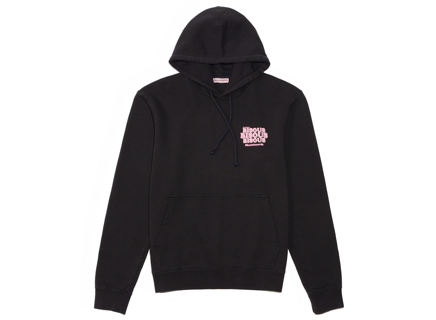 bisous skateboards grease hoodie black