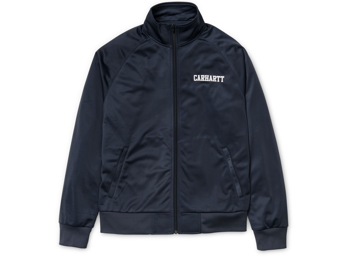 carhartt wip college track jacket navy