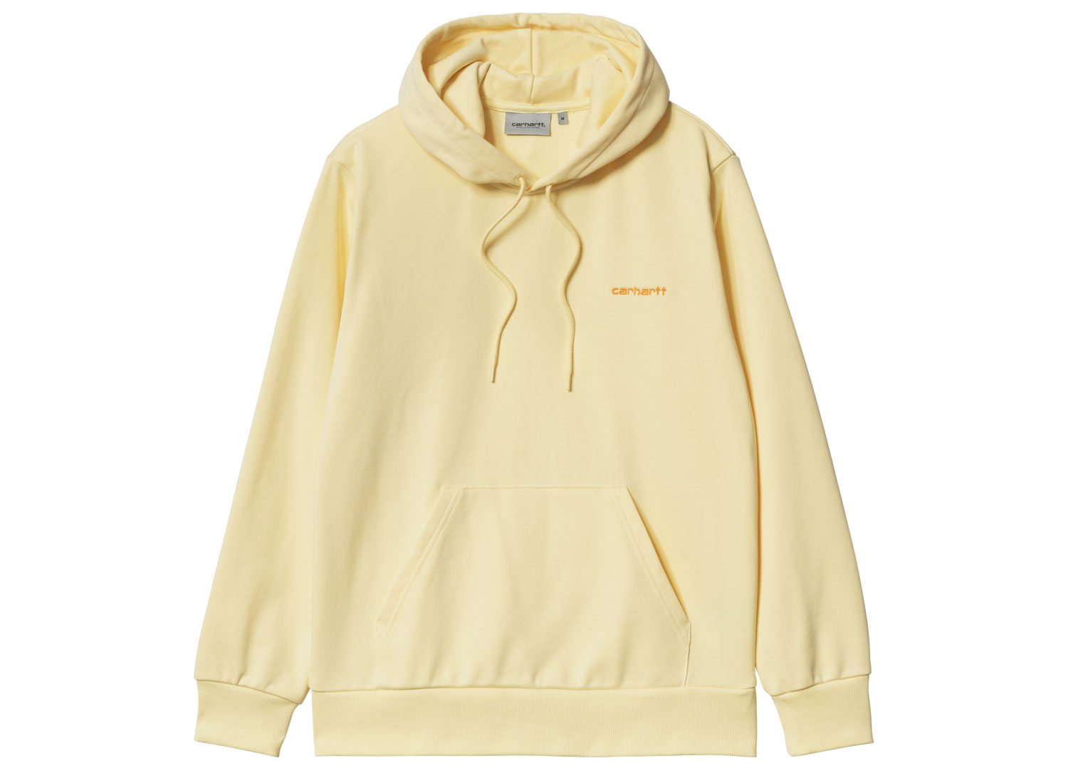 Carhartt Hooded Script Embroidery Sweatshirt Soft Yellow I028937 / Novoid  Plus