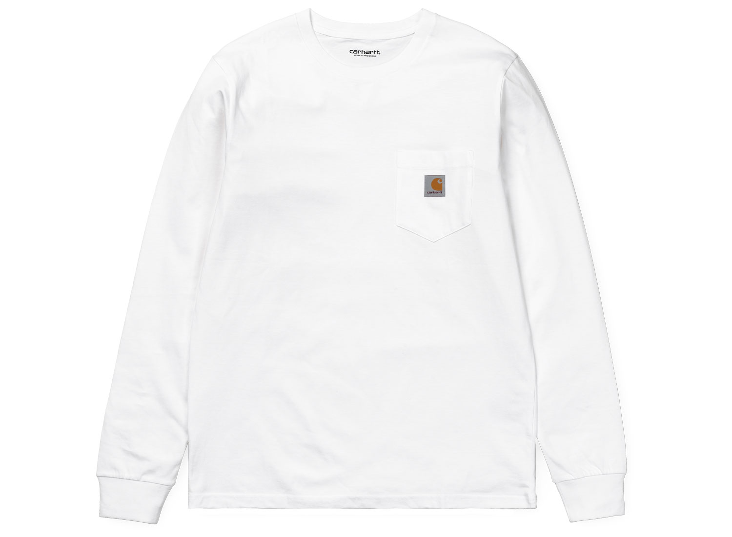 white long sleeve pocket tee