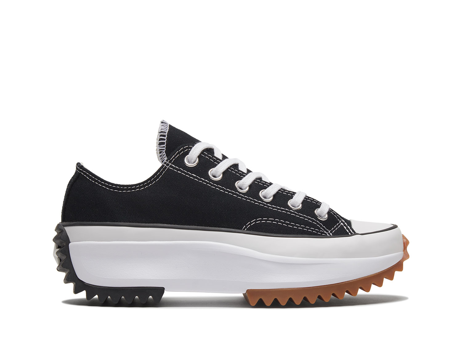 converse run star low black