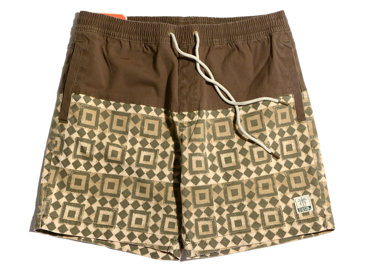 Deus Ex Machina Sandbar Net Breeze Blocks Boardshort Dark Olive / Novoid  Plus