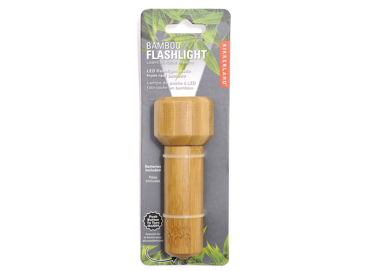 kikkerland bamboo flashlight