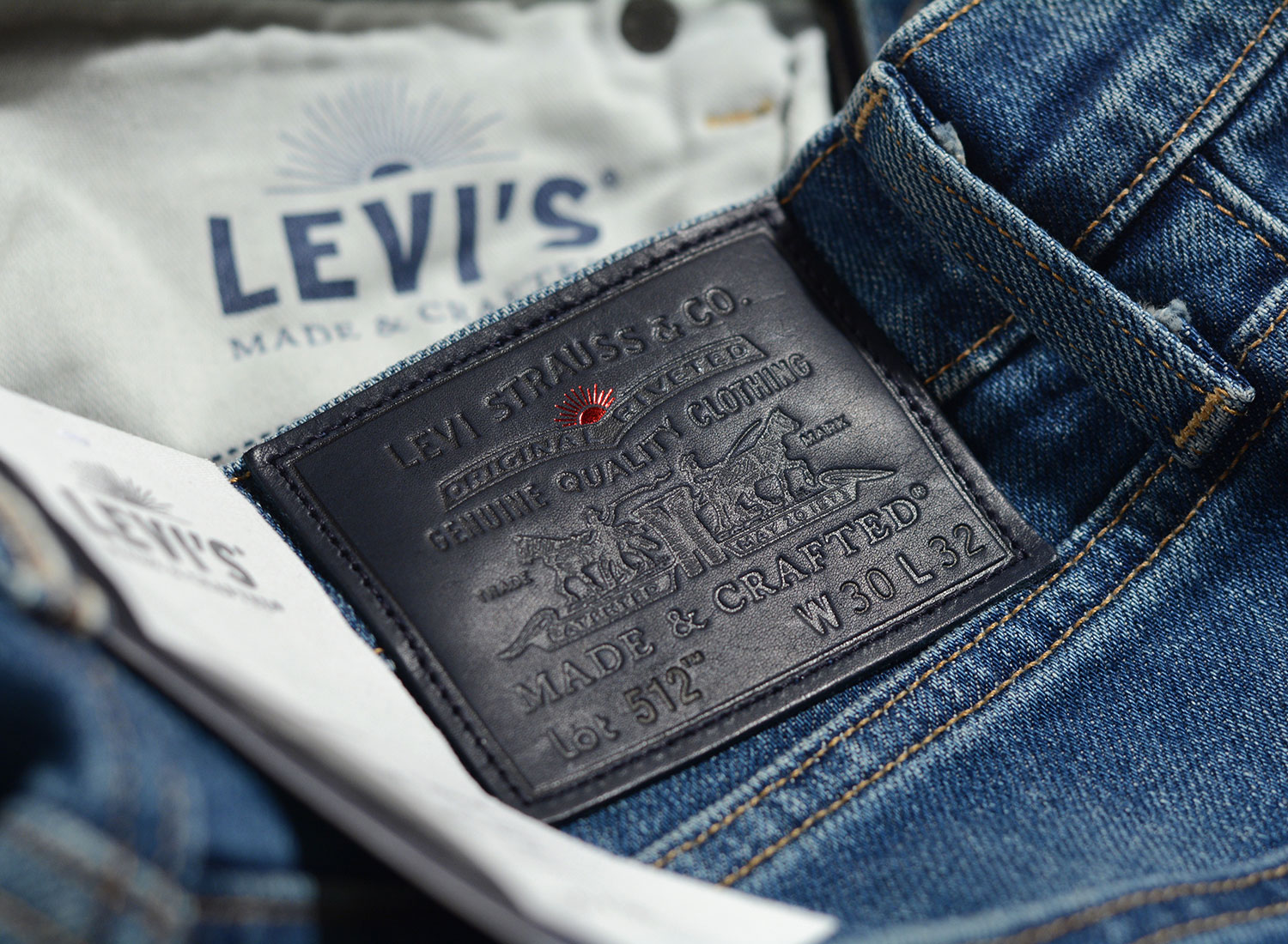 levi s made crafted 512 slim tapered jeans indigo worn in 190 00 epuisé levi s made crafted 512 slim