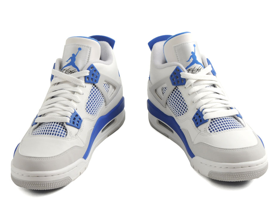 Nike Air Jordan 4 Retro White Military Blue / Soldes / Novoid Plus