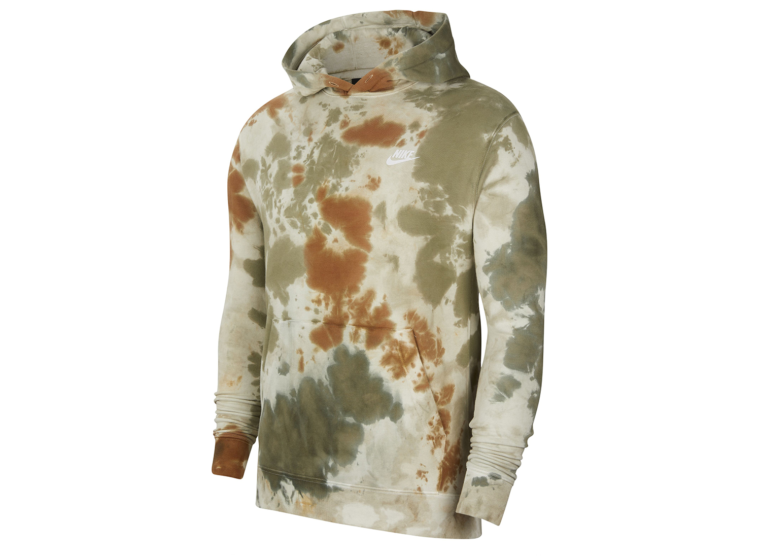 Nike Tie Dye Pullover Hoodie Medium Olive CU4345 222 Novoid Plus