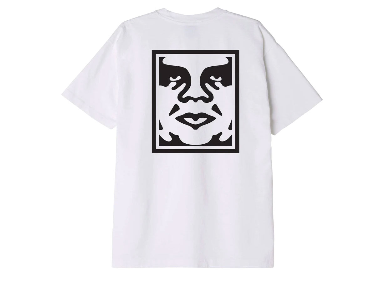 OBEY BOLD ICON HEAVYWEIGHT TSHIRT WHITE OBEY BOLD ICON HEAVYWEIGHT TSHIRT WHITE
