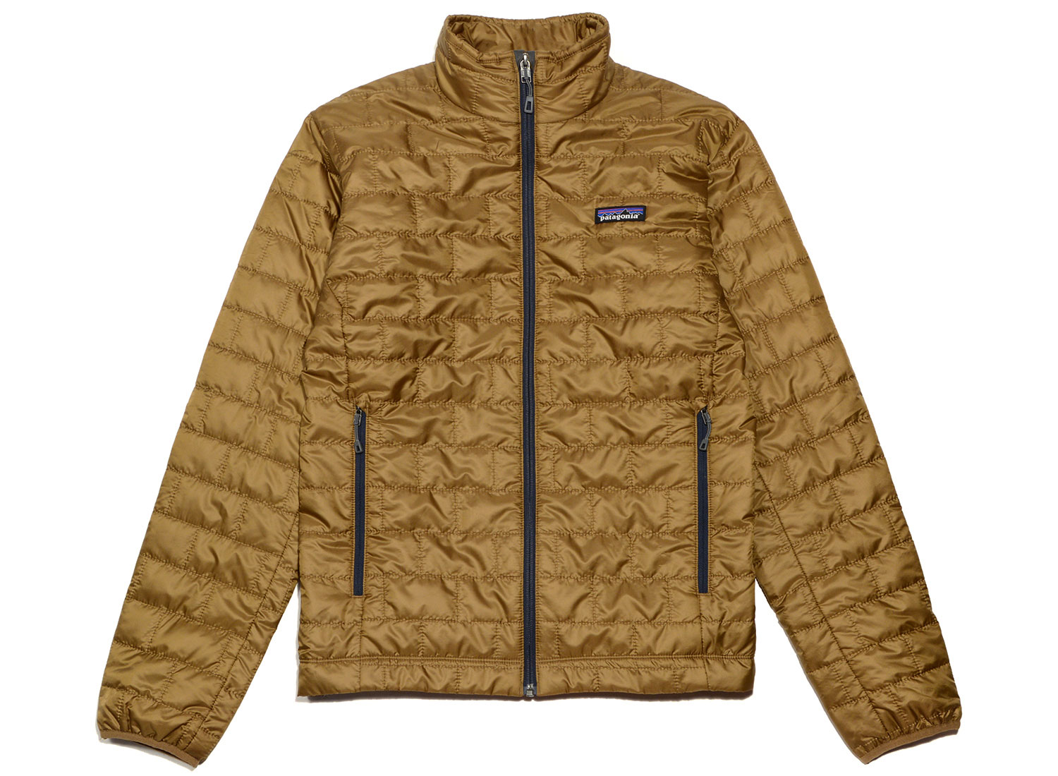 brown patagonia puffer jacket