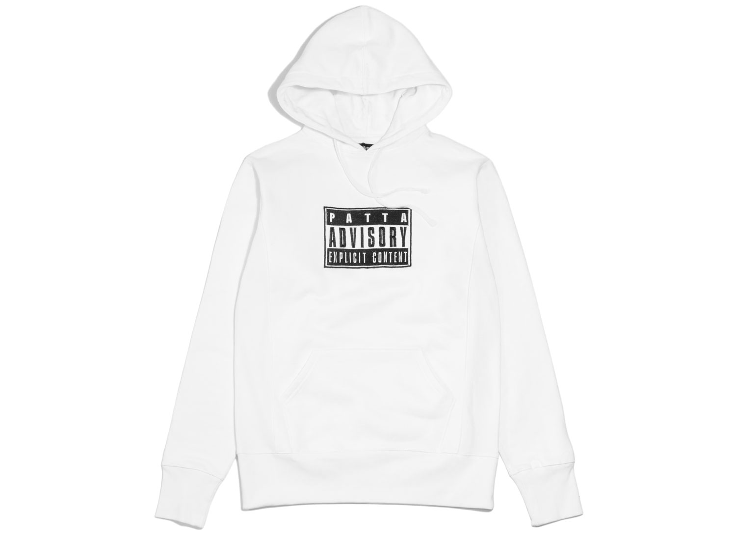 Patta Advisory Heavy Hooded Sweater White Novoid Plus