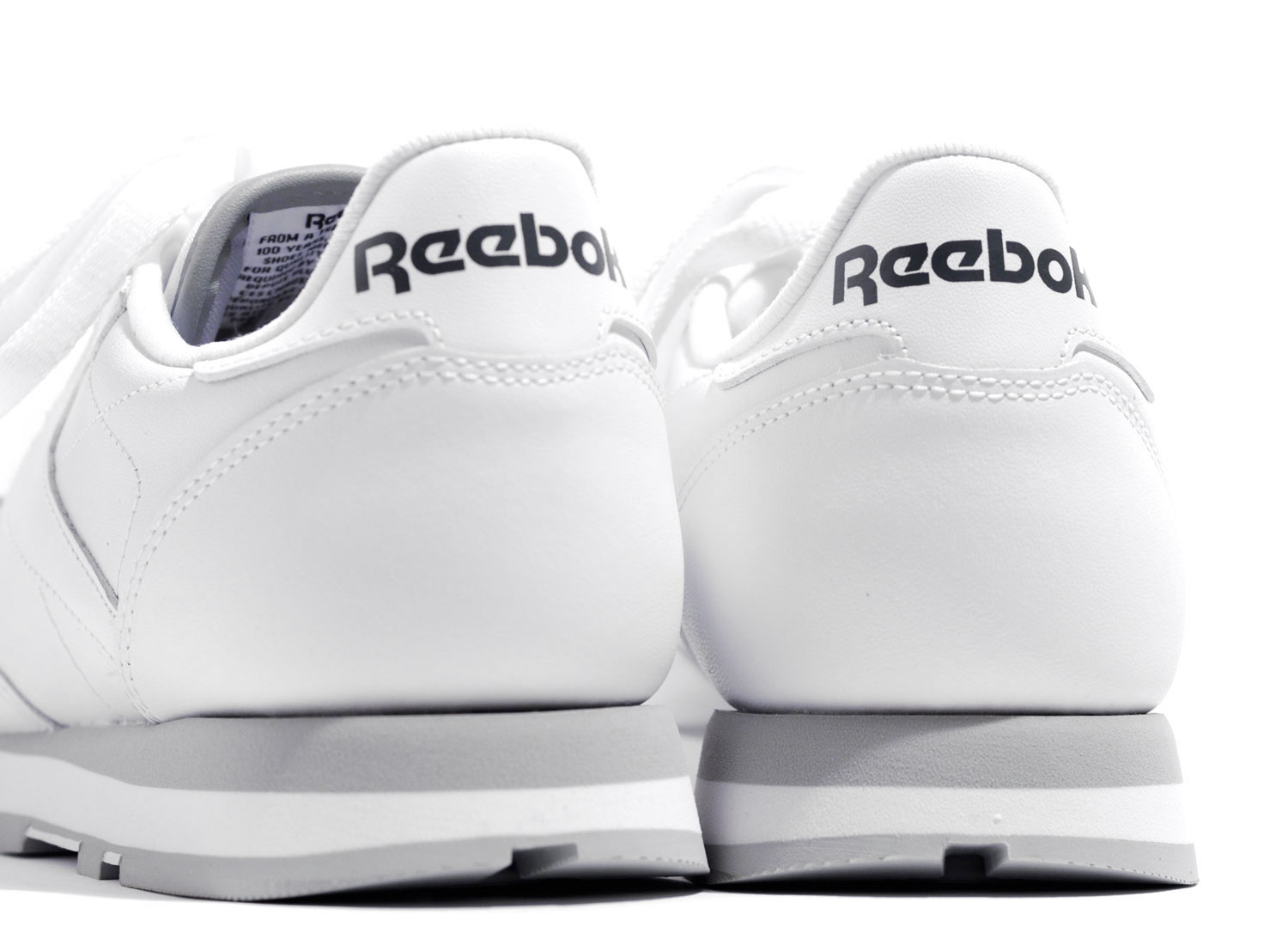 reebok classic leather white gray
