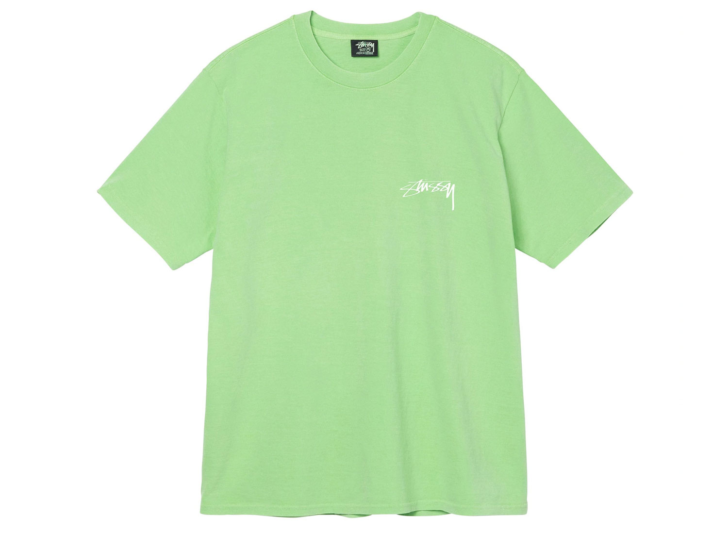 stussy statue pigment dyed tee green