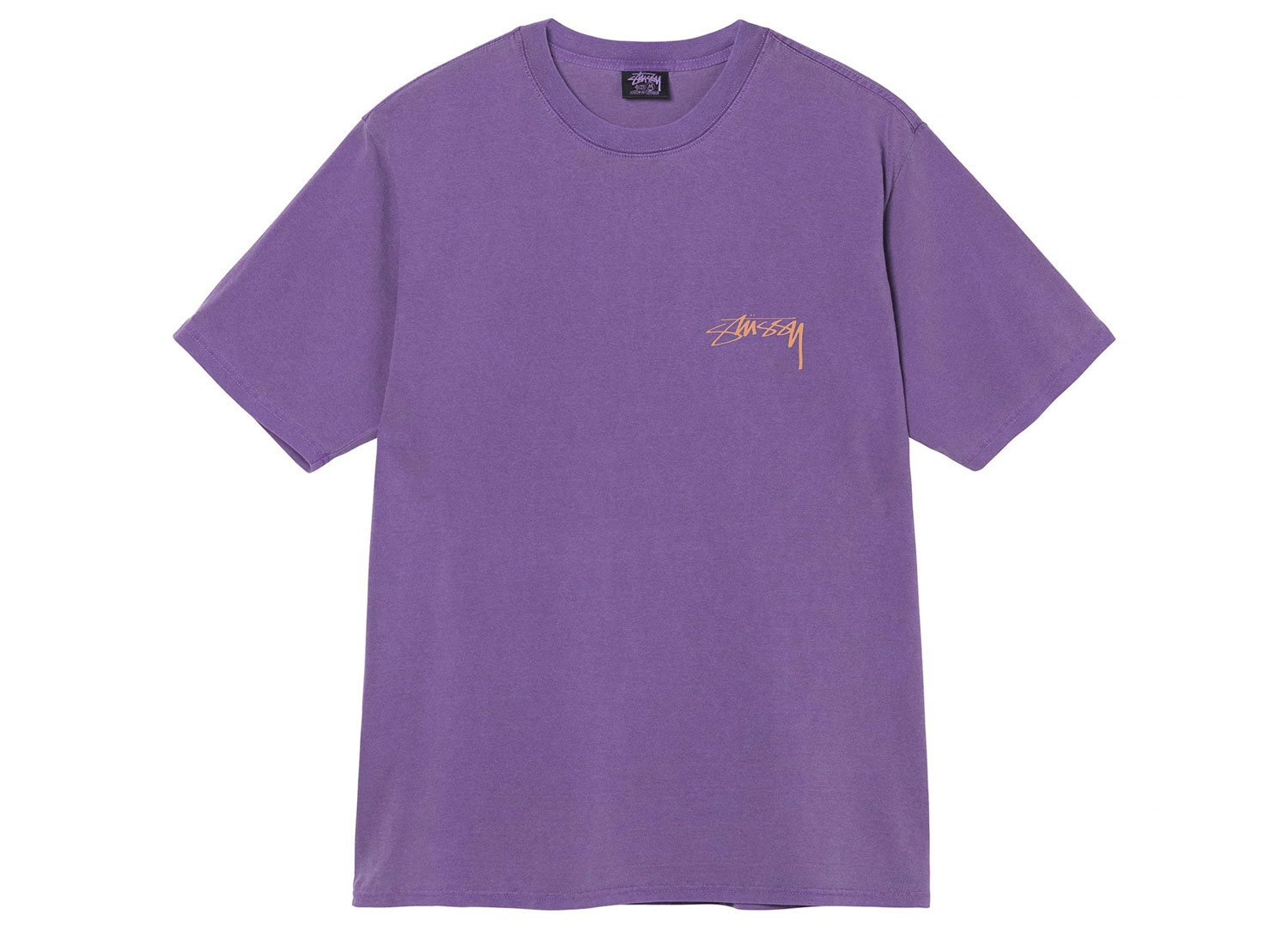 stussy statue pigment dyed tee purple