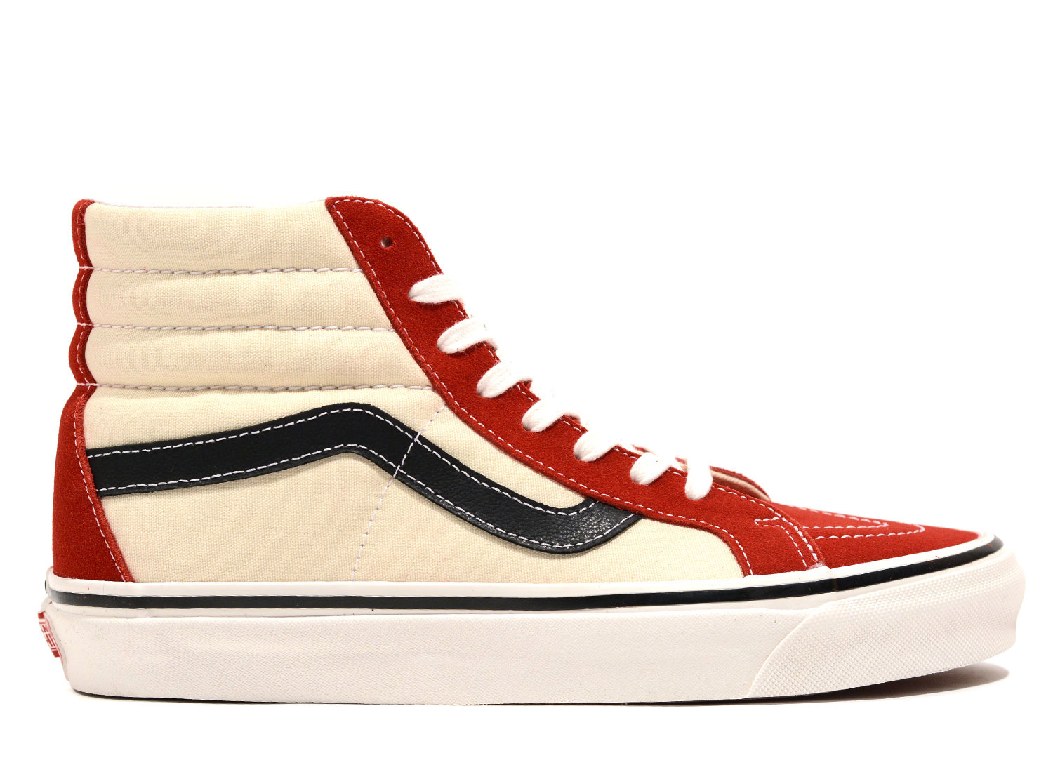 vans sk8 hi red leather