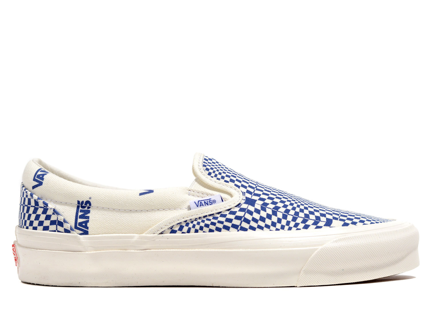 checker vans slip on