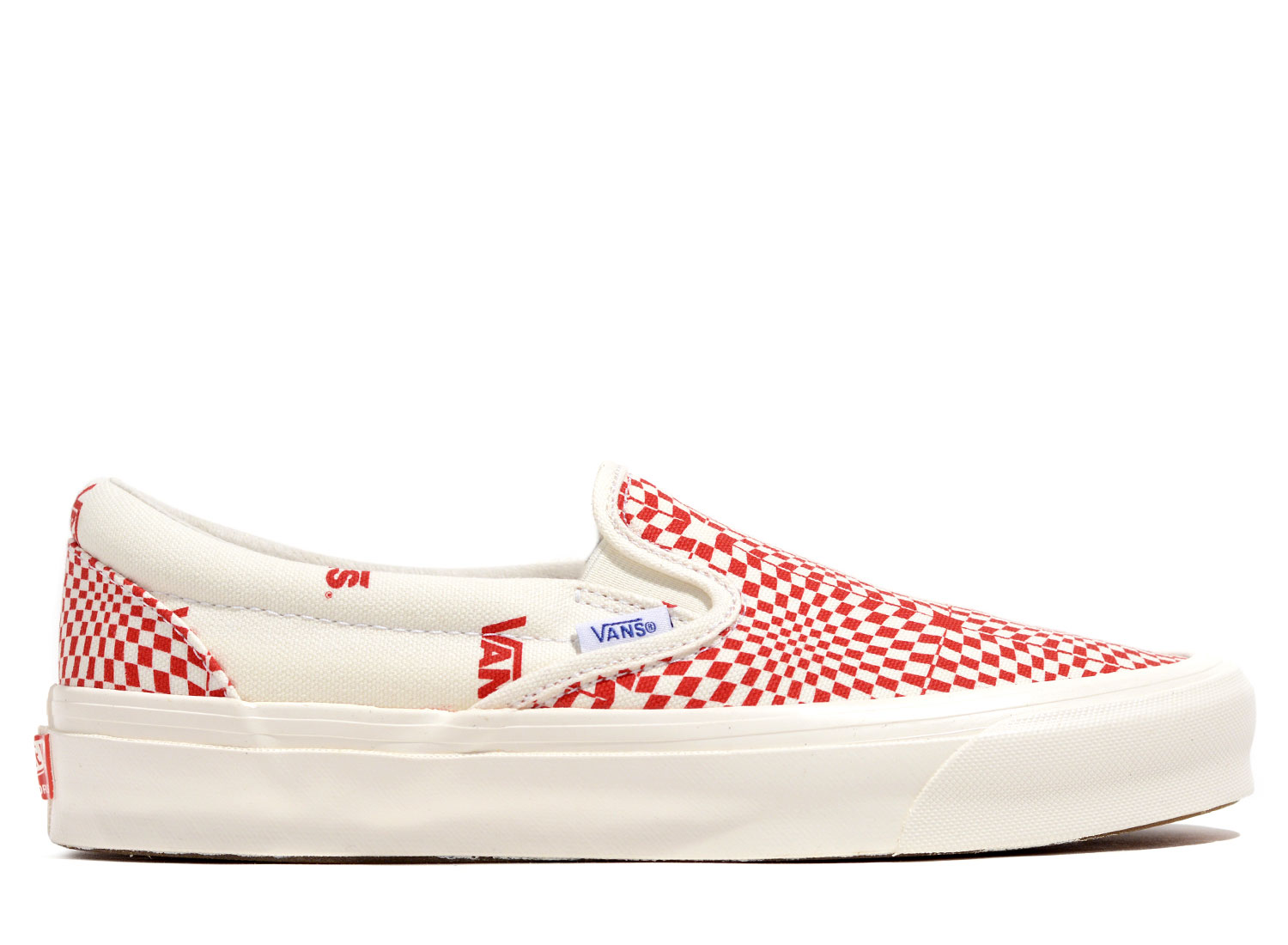 vans vault red checkerboard