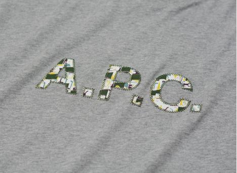 APC Tshirt Willow Gris Clair / Vert