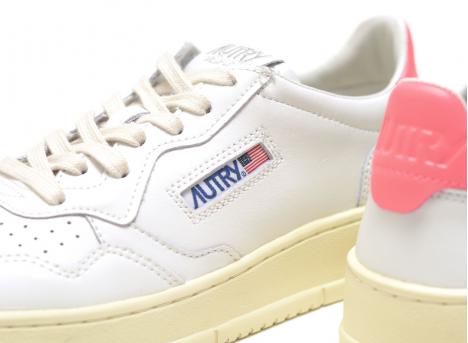Autry Medalist Low LL57 Leather White / Coral
