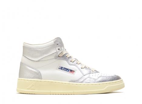 Autry Medalist Mid WB18 Leather White / Silver