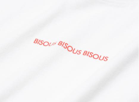 Bisous Skateboards Bisous Bisous Bisous Tshirt White