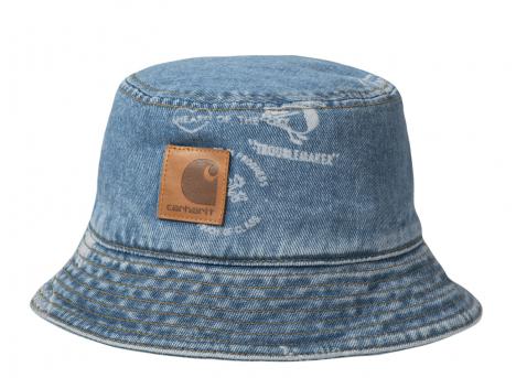 Carhartt Stamp Bucket Hat Print Blue Bleached I033741