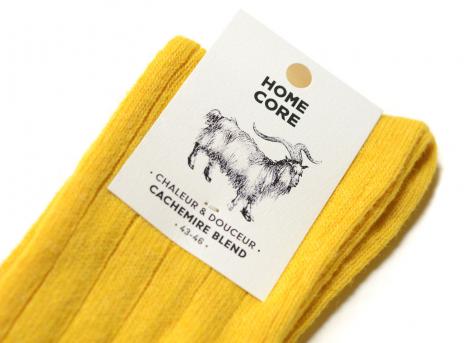 Homecore Cashmere Blend Socks Primary Mustard