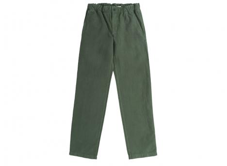Norse Projects Ezra Relaxed Cotton Linen Trouser Spruce Green