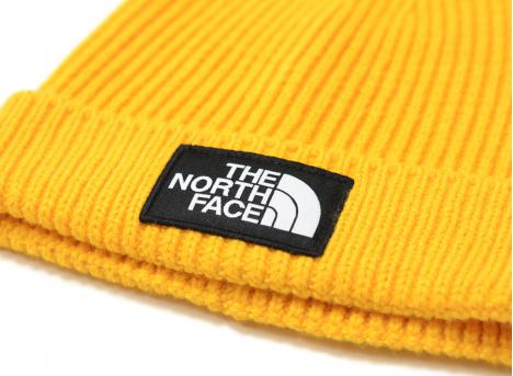The North Face Logo Box Cuff Beanie Summit Gold
