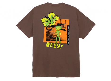 Obey You Have To Have A Dream Pigment Tshirt Java Brown