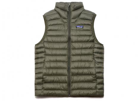 Patagonia men's reversible bivy down vest industrial green cheap
