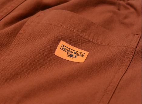 Service Works Canvas Chef Shorts Terracotta