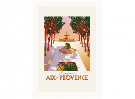Affiche Bonjour Aix en Provence / Cours / Vincent Maunier