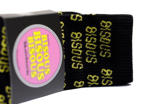 Bisous Skateboards All Over Socks Black