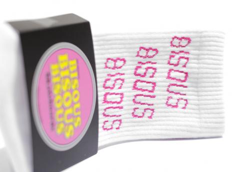 Bisous Skateboards Socks Bisous X3 White