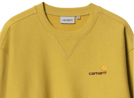 Carhartt American Script Sweatshirt Golden Olive I025475