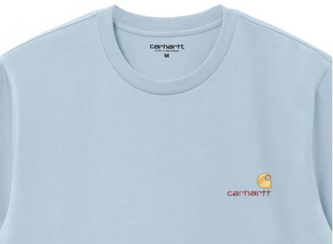 Carhartt American Script Tshirt Frosted Blue I029956