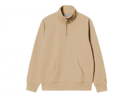 Carhartt Chase Neck Zip Sweat Sable / Gold I033665