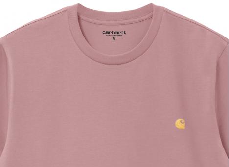 Carhartt Chase Tshirt Glassy Pink / Gold I026391