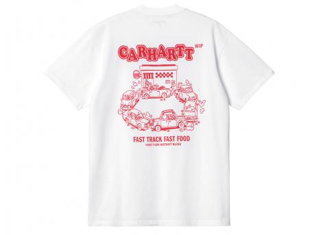 Carhartt Fast Food Tshirt White / Red I033249