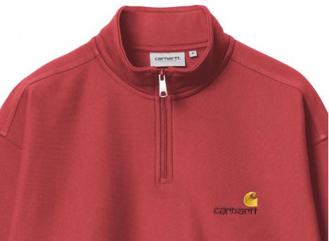 Carhartt Half Zip American Script Sweatshirt Tuscany I027014