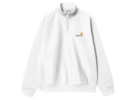 Carhartt Half Zip American Script Sweatshirt White I027014
