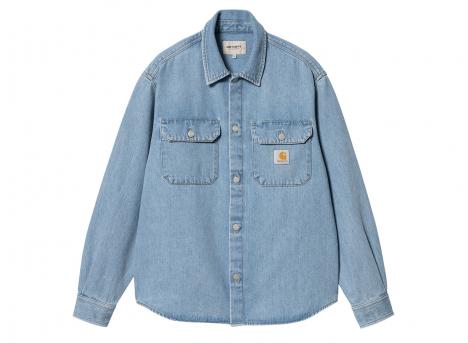 Carhartt Harvey Shirt Jac Blue Stone Bleached I033346