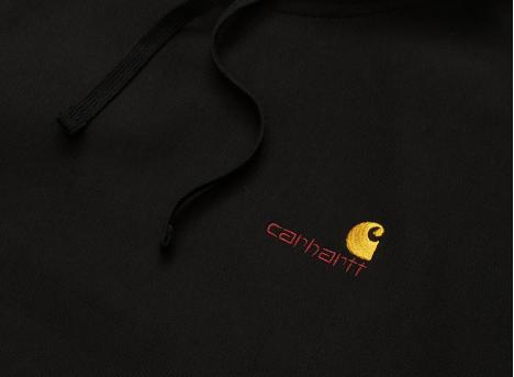 Carhartt Hooded American Script Sweatshirt Black I028279