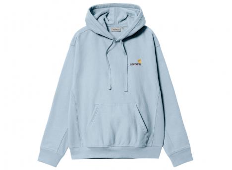 Carhartt Hooded American Script Sweat Frosted Blue I028279
