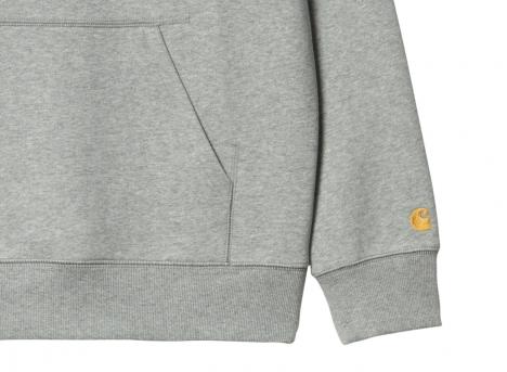 Carhartt Hooded Chase Sweat Grey Heather / Gold I033661