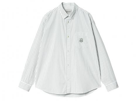 Carhartt Linus Stripe Shirt Chervil / White I033029