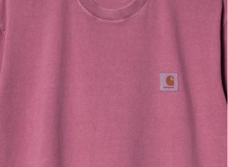 Carhartt Nelson Tshirt Magenta Garment Dyed I029949